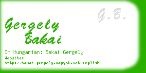 gergely bakai business card